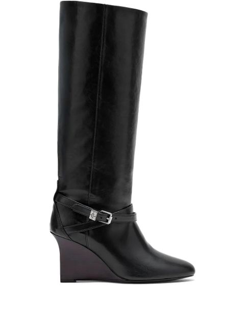 GANNI buckle-strap knee-high boots - Black - zdjęcie produktu nr 1