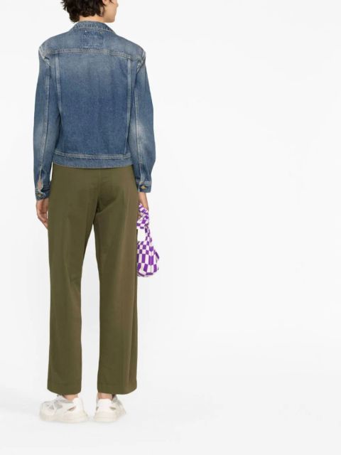 Golden Goose logo-patch denim jacket - Blue