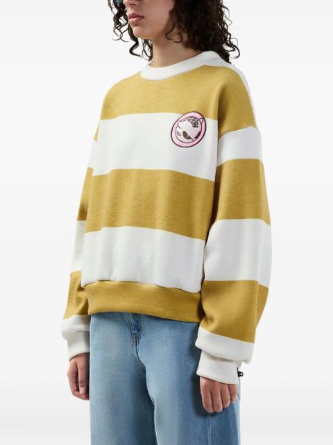 GCDS striped-pattern sweater - Yellow