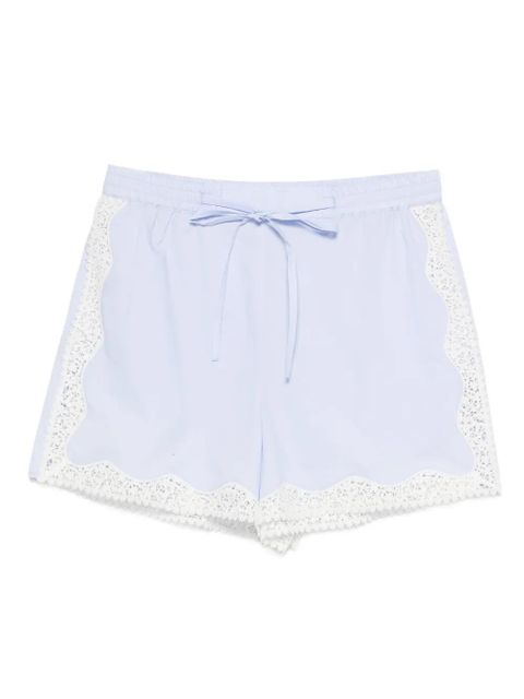 SANDRO lace-detail shorts - Blue - zdjęcie produktu nr 1