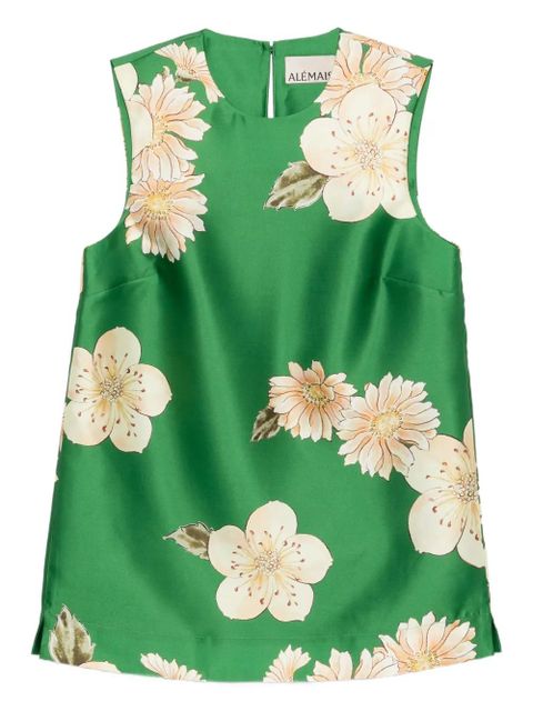 ALEMAIS Sage floral-print sleeveless top - Green - zdjęcie produktu nr 1