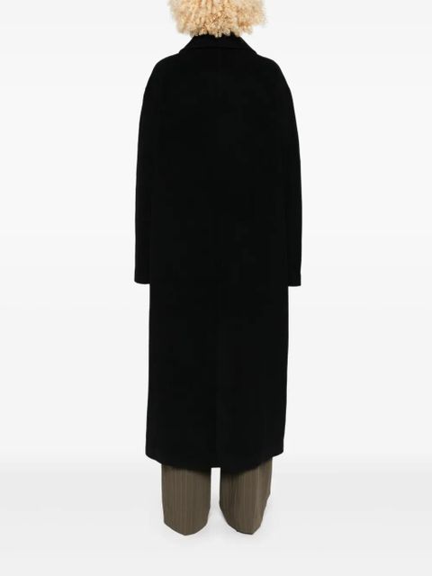 TOTEME double-breasted buttoned coat - Black