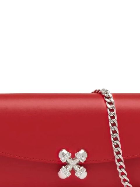 Alexander McQueen small skull-flower crossbody bag - Red - zdjęcie produktu nr 2