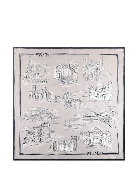 Max Mara logo pocket square - Neutrals - zdjęcie produktu nr 1