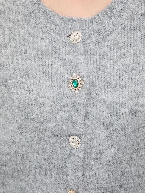 Answear.LAB kardigan z wełną damski kolor szary