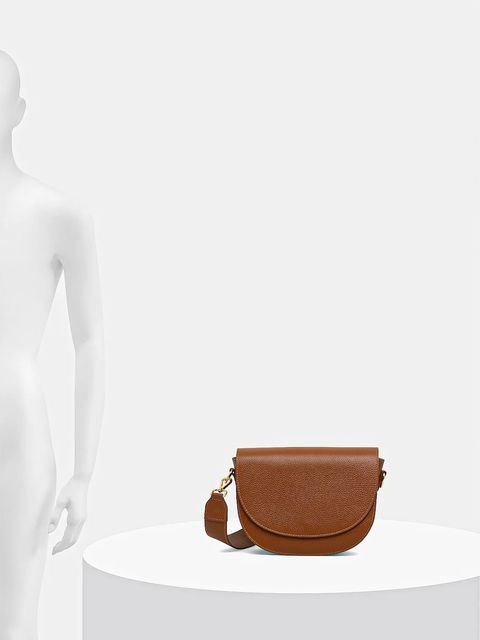 Answear.LAB torebka skórzana kolor brązowy