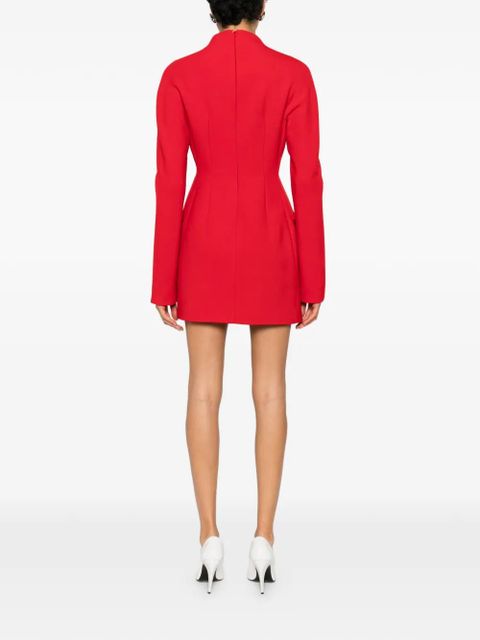 Sportmax mock neck pocket mini dress - Red