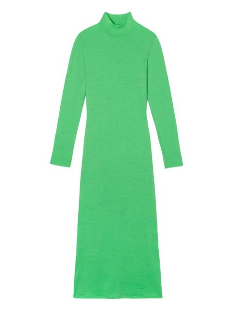 Sunnei high-neck long-sleeves midi dress - Green - zdjęcie produktu nr 1