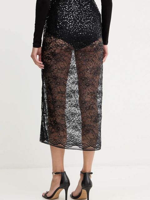 Patrizia Pepe spódnica kolor czarny midi prosta 2G1037 J341