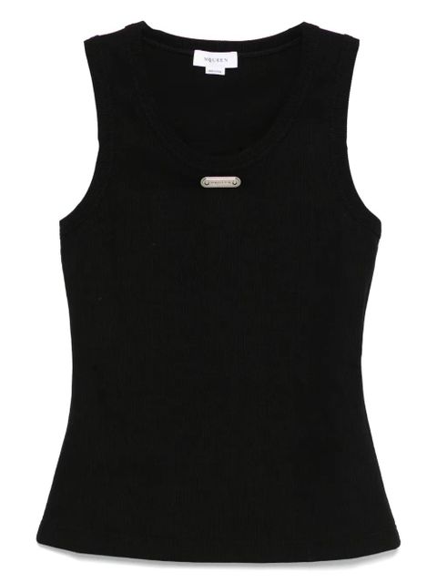 Alexander McQueen logo-plaque tank top - Black - zdjęcie produktu nr 1