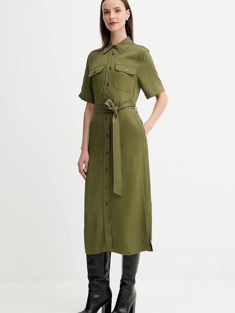 Gant sukienka kolor zielony midi prosta 4503438 - zdjęcie produktu nr 1