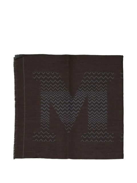 Missoni logo-intarsia scarf - Brown - zdjęcie produktu nr 1