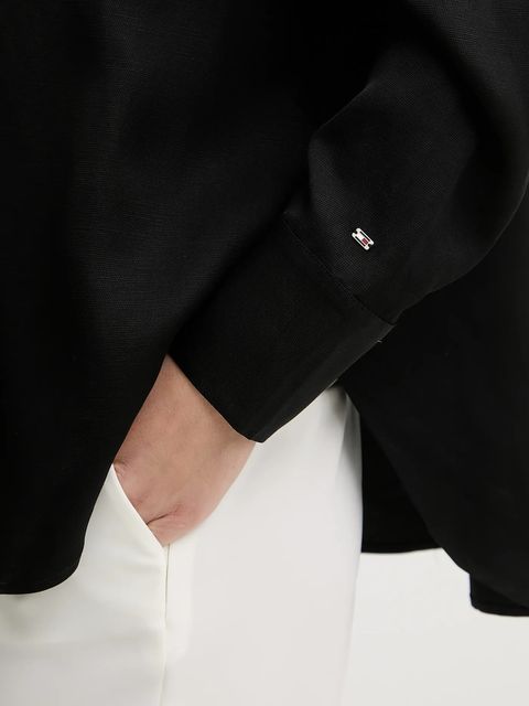 Tommy Hilfiger koszula z dodatkiem lnu