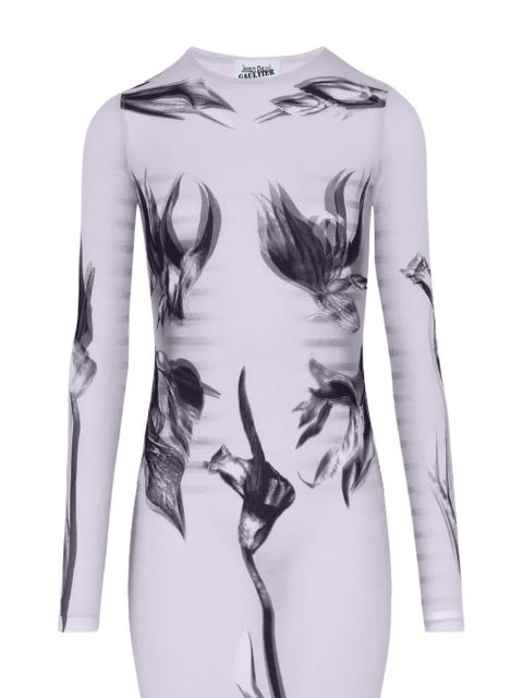 Jean Paul Gaultier long-sleeved printed maxi dress - White - zdjęcie produktu nr 2