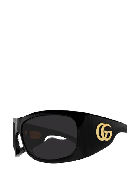 Gucci Eyewear double G rectangle-frame sunglasses - Black