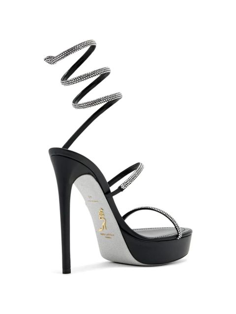 René Caovilla 130mm Cleo heeled sandals - Black