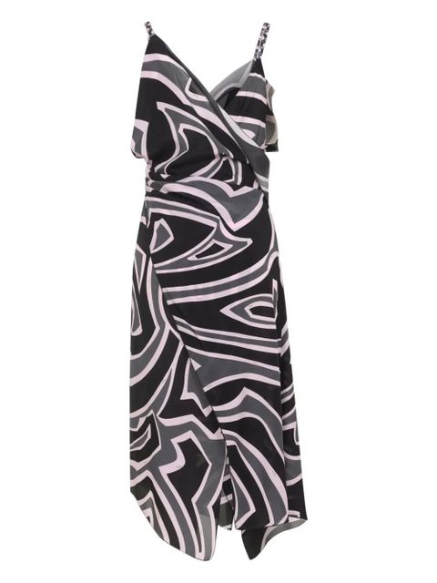 PUCCI ruffled swirl-print dress - Black