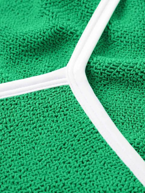 Hunza G Tyler contrast-trim bikini set - Green