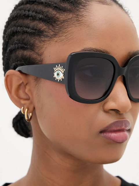 Kurt Geiger London okulary przeciwsłoneczne Evil Eye damskie kolor czarny 4738900679