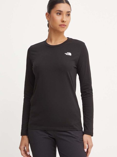 The North Face longsleeve L/S Simple Dome Tee damski kolor czarny NF0A87QPJK31 - zdjęcie produktu nr 1