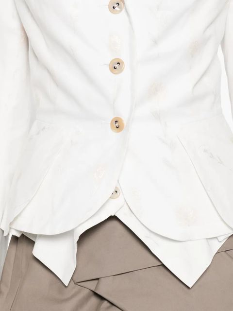 Vivienne Westwood embroidered-flower button jacket - White