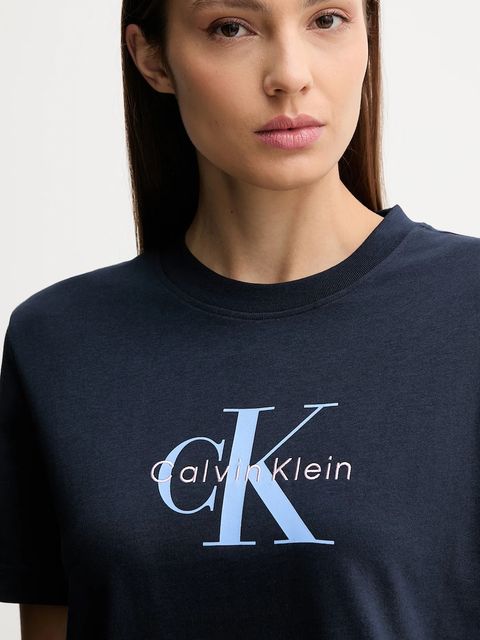 Calvin Klein Jeans t-shirt bawełniany damski kolor granatowy LV047B865G