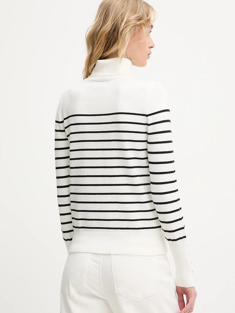 Answear.LAB sweter z kaszmirem damski kolor beżowy lekki z golfem - zdjęcie produktu nr 2