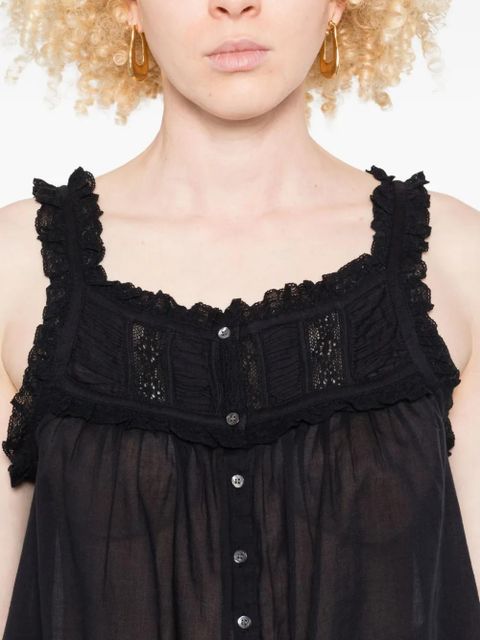 DÔEN Fidella cropped blouse - Black