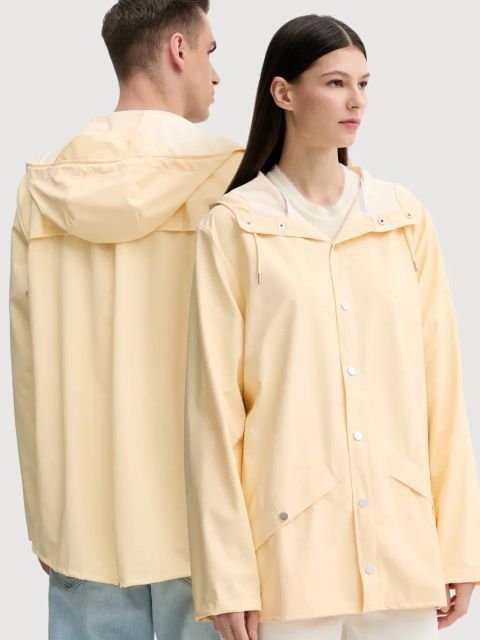Rains kurtka Jacket W3 kolor żółty przejściowa 12010