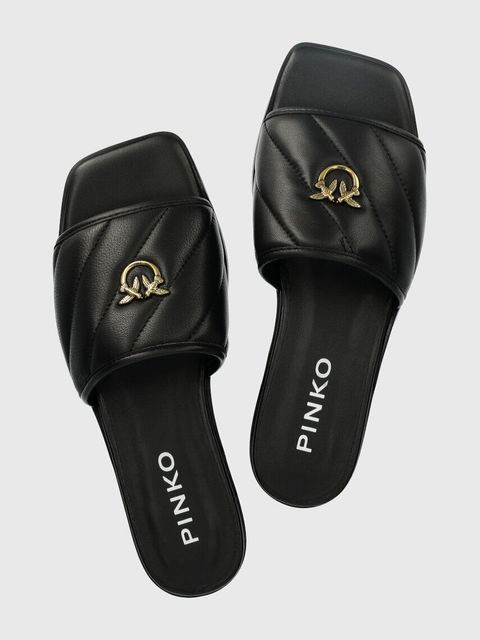 Pinko klapki Molly damskie kolor czarny - zdjęcie produktu nr 1
