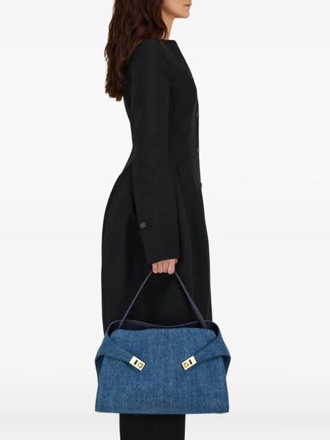 Ferragamo Hug Soft denim shoulder bag - Blue - zdjęcie produktu nr 2