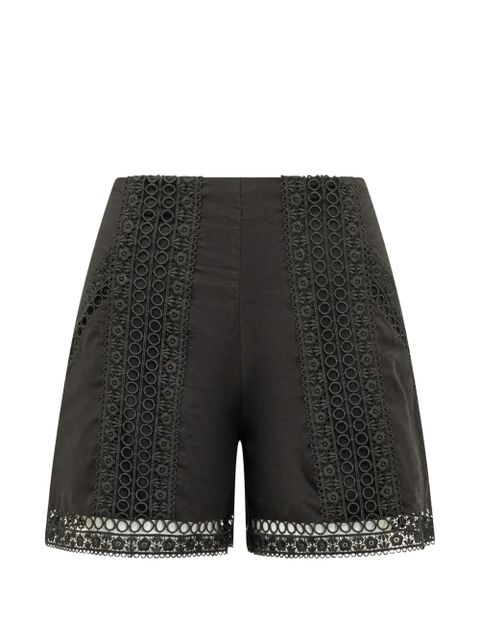 Charo Ruiz Ibiza Oralia lace-trim shorts - Black - zdjęcie produktu nr 1