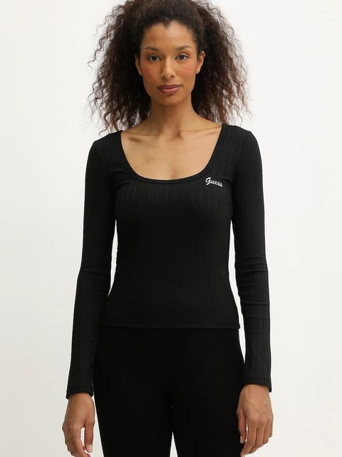 Guess longsleeve FABIA kolor czarny V5BP03 K1932 - zdjęcie produktu nr 1