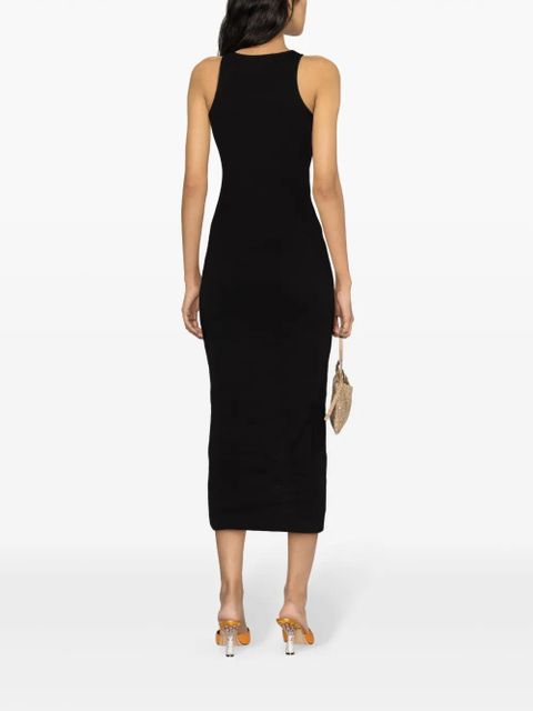 Blumarine racerback fine-ribbed maxi dress - Black