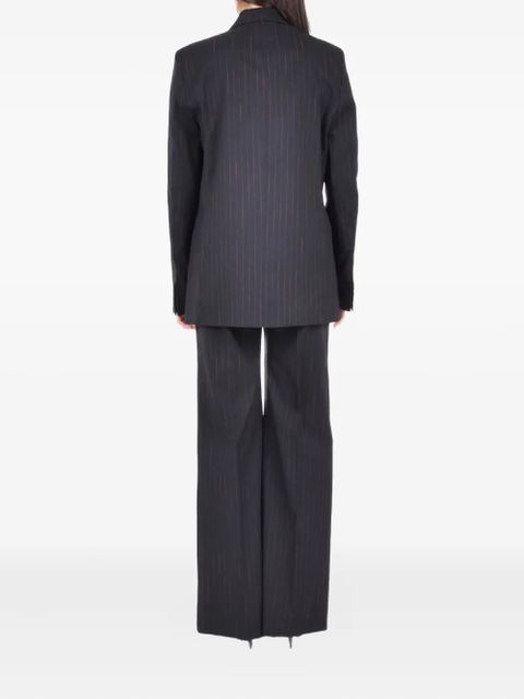 Victoria Beckham single-breasted pinstripe blazer - Blue