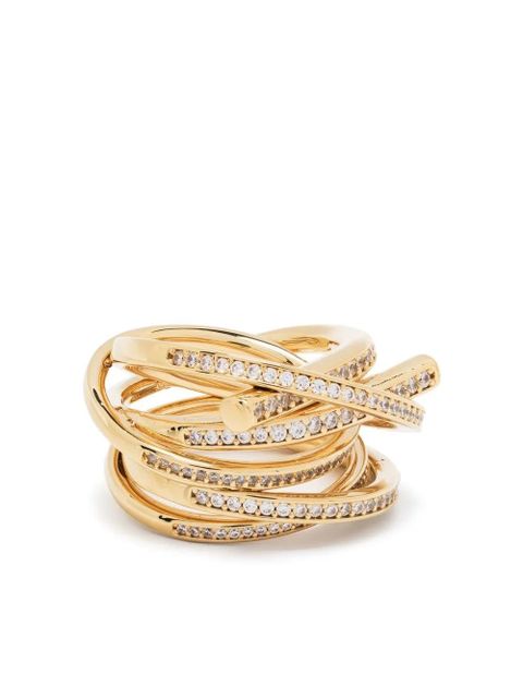 Ferragamo all-over crystal-embellished ring - Gold - zdjęcie produktu nr 1