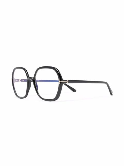 TOM FORD Eyewear oversized round glasses - Black - zdjęcie produktu nr 2