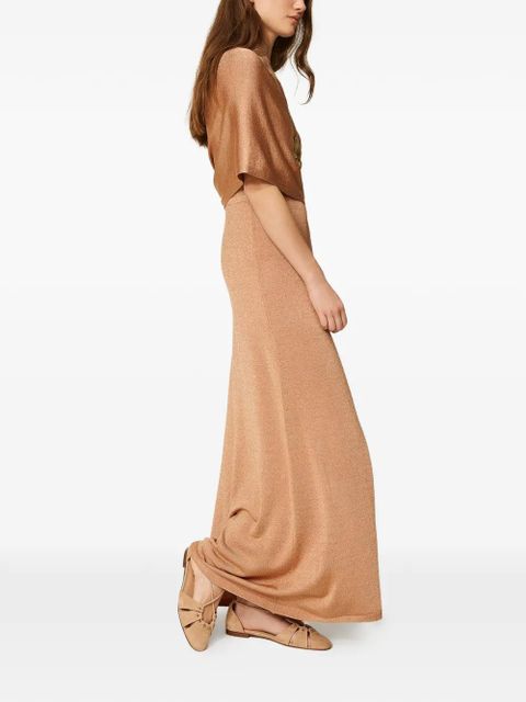 TWINSET asymmetric maxi dress - Neutrals