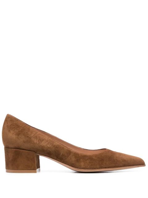 Gianvito Rossi Piper 40mm suede pumps - Brown - zdjęcie produktu nr 1