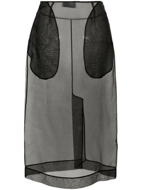 Simone Rocha sheer pencil midi skirt - Black - zdjęcie produktu nr 1