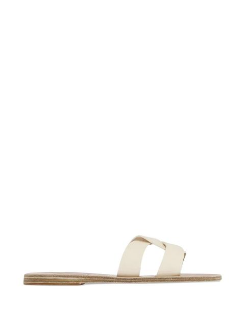 Ancient Greek Sandals white Desmos double strap leather sandals - zdjęcie produktu nr 1