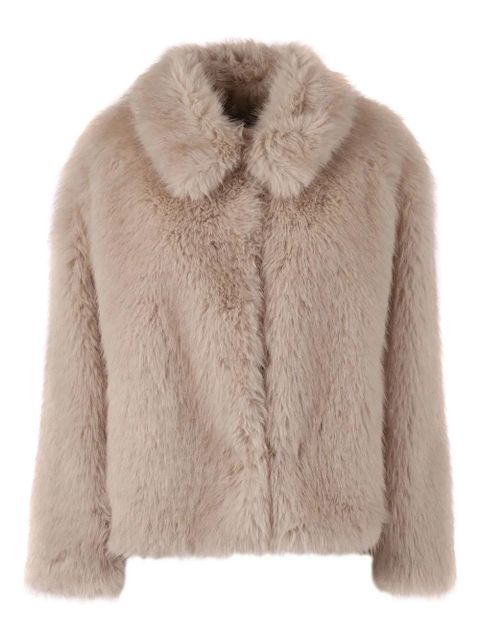 Weekend Max Mara fleece collared jacket - Neutrals