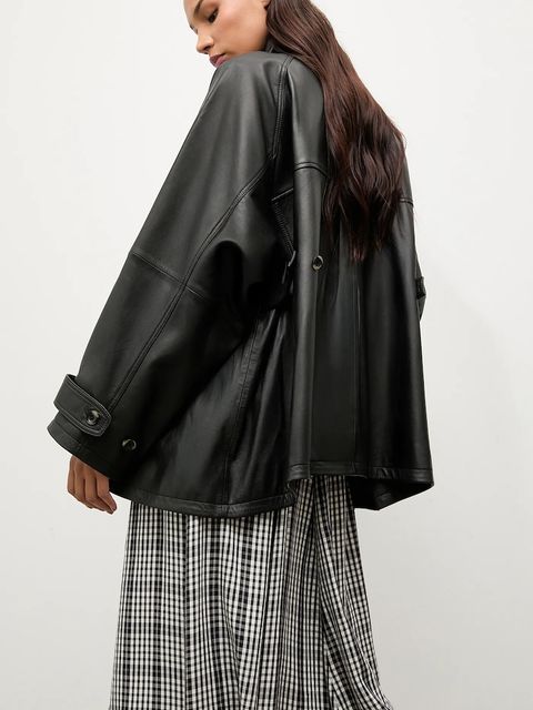 Answear.LAB kurtka skórzana kolor czarny - zdjęcie produktu nr 1