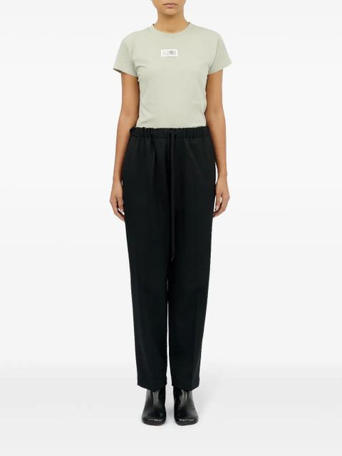 MM6 Maison Margiela drawstring tailoring wool trousers - Black - zdjęcie produktu nr 2