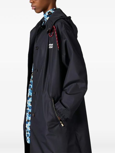 Miu Miu technical fabric coat - Blue