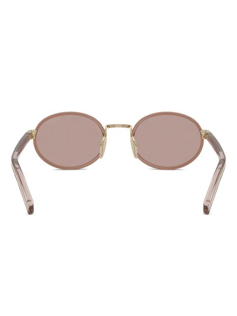 Prada Eyewear round-frame metal sunglasses - Brown