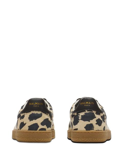 Balmain Swan leopard-print sneakers - Neutrals