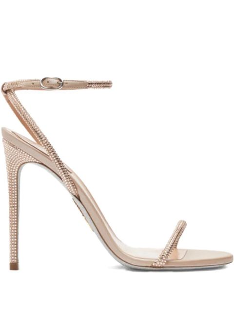 René Caovilla 105mm Ellabrita crystal-embellished stiletto-heel sandals - Neutrals - zdjęcie produktu nr 1