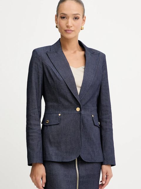 Marciano by Guess marynarka jeansowa kolor granatowy jednorzędowa gładka 5YPN22 7457A - zdjęcie produktu nr 1