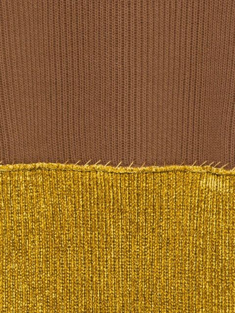 Marni ribbed colour-block sweater - Brown